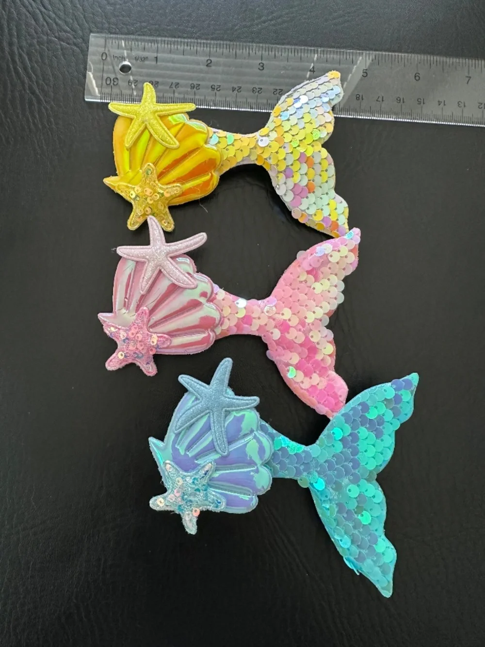 Kid's hair clips girl hair Accessories Bling Sequins sprinkle Pearl Bow mermaid